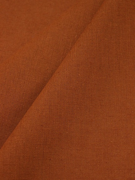 Полулен цв.Темный оранжево-коричневый, СОРТ2, ш.1.5м, лен-30%, хлопок-70%, 140гр/м.кв