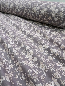 Импорт. хлопок "Летняя мелодия" цв.серый с лиловым оттенком, ш.1.5м, хлопок-100%, 100гр/м.кв