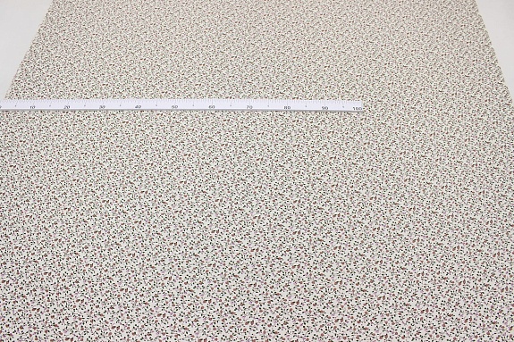 Штапель "Ажурный вьюнок на молочном", ш.1.44м, вискоза-100%, 110гр/м.кв
