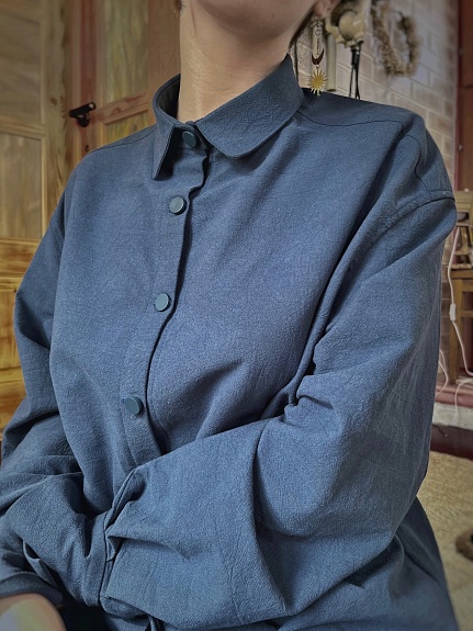 Рубашка из хлопка крэш цв.этнографический