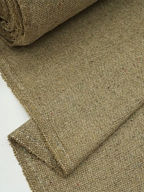 Шерсть костюмная Твид  цв.Песочный с оливковым оттенком, СОРТ2, ш.1.5м, шерсть-30%, п/э-70%