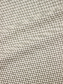 Лен костюмный с умягчением "Гусиная лапка" цв.бежевый/молочный, ш.1.45м, лен-100%, 350гр/м.кв