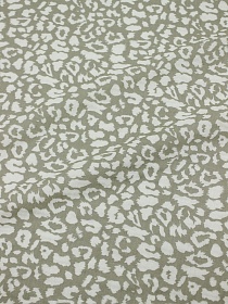 Муслин двухслойный с эф.жатости "Сафари - леопард" цв.серый мох, ш.1.4м, хл-100%, 120гр/м.кв