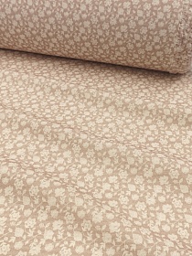 Хлопколен Цифр.печать "Мираж флоры" цв.бежевый, ш.1.45м, лен-10%, хл-85%, п/э-5%, 130гр/м.кв