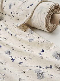 Хлопколен с вискозой Цифр.печать "Чарующее утро", ш.2.5м, хл-50%, вискоза-45%, лен-5%, 110гр/м.кв