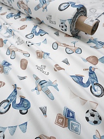 Сатин "Игрушечный мир", ш.1.6м, хлопок-100%, 110гр/м.кв