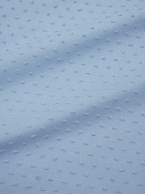 Фактурный хлопок "Шарики" цв.Светло-голубой джинс, СОРТ2, ш.1.45м, батист, хлопок-100%, 80гр/м.кв