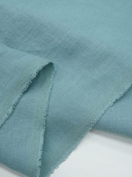 Лен постельный с эффектом мятости цв.Бирюзово-зеленая дымка, ш.2.45м, лен-100%, 165гр/м.кв