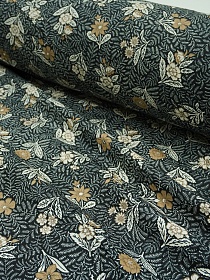 Импорт. хлопок "Кармина" цв.черный, ш.1.5м, хлопок-100%, 100гр/м.кв