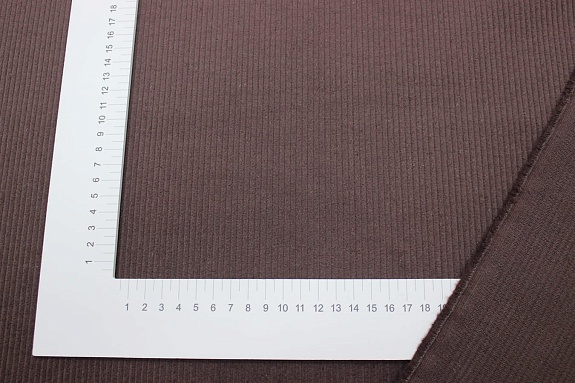 Мерный лоскут(ткань в отрезах) - Вельвет цв.Темный шоколадно-лиловый, ш.1.45м, хлопок-100%, 315гр