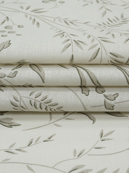 Перкаль "Луговые стебельки" цв.молочно-бежевый, ш.2.2м, хлопок-100%, 105гр/м.кв