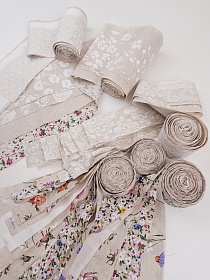 Комплект кромочного лоскута 1кг (от наборов для рукоделия) Полулен