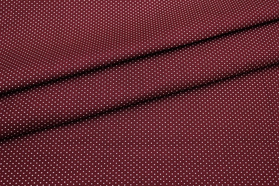 Импорт. хлопок "Пшено-4 на бордово-вишневом", ш.1.48м, хлопок-100%, 105гр/м.кв