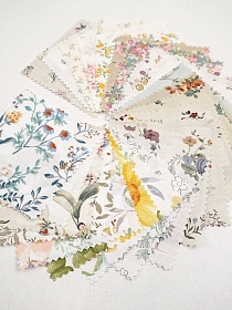 Комплект образцов "Сатин цветочный рисунок, 2,2-2,5м" №2