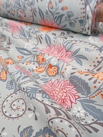 Бязь "Загадочное очарование" цв.мятный, ш.1.5м, хлопок-100%, 142гр/м.кв