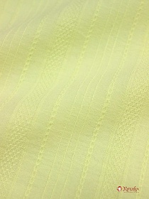 Мерный лоскут Фактурный хлопок "Рельефные полоски" цв.бледно-лимонный, СОРТ2,  ш.1.45м, хл-100%, 110гр/м.кв