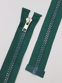 Молния тракторная №5 цв.темный малахит, 55см