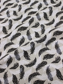 Полулен "Воздушные перышки" (на т.суровом), ш.1.5м, лен-30%, хлопок-70%, 147гр/м.кв