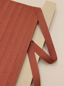 Лента киперная цв.винтажно-терракотовый, ш.13мм, хлопок-100%