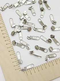 Бегунок к молнии рулонной №5 цв.никель