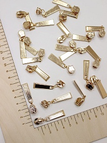 Бегунок к молнии спираль №5 цв.золото