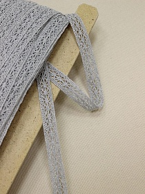 Кружево цв.серый меланж, ш.15мм, хлопок-90%, п/э-10%
