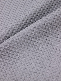 Вафельное премиум-полотно "Italy" цв.Пепельно-серый, ш.1.5м, хлопок-100%, 240гр/м.кв