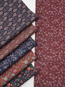 Набор тканей для рукоделия "Хлопколен: Раритет", 45*30 см, 6 шт