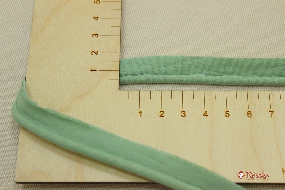 Кант отделочный цв.зеленый чай, ш.15мм/5мм, хлопок-100%