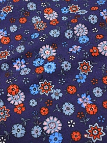 Фланель "Василиса" цв.чернильно-синий, ш.1.5м, хлопок-100%, 180гр/м.кв