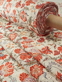 Шитье Digital "Волшебная роспись" цв.шампань, ш.1.5м (вышит.часть1.35м), хл-100%, 80гр/м.кв