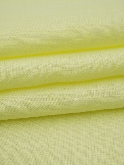 Лен костюмный с эффектом мятости цв.Светло-лимонный, ш.1.45м, лен-100%, 190гр/м.кв