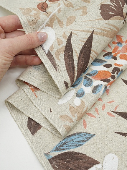 Полулен поэма "Сады Вероны" (на суровом), ш.1.5м, лен-30%, хлопок-70%, 155гр/м.кв