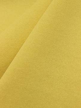 Футер 2-х нит. начес цв.Бледная желтая горчица, ш.2.14м(1,07м*2, чул),Карде/Ое, хл-90%, п/э-10%