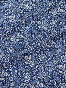 Импорт. хлопок "Сальма" цв.синий, ш.1.45м, хлопок-100%, 100гр/м.кв