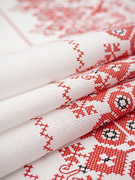 Рогожка "Вышивка - птицы", ш.1.5м, хлопок-100%, 165гр/м.кв