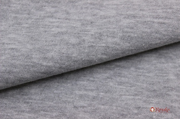 Футер 3-х нит. начес цв.Серо-белый меланж, ш.1.85м, Карде, хлопок-90%, п/э-10%, 330гр/м.кв