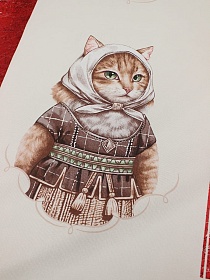 Рогожка "Матильда", ш.1.5м, хлопок-100%, 165гр/м.кв, раппорт 63см