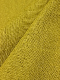 Лен костюмный с эффектом мятости цв.Желтый с оливковым оттенком, ш.1.45м, лен-100%, 190гр/м.кв