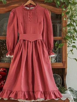 Винтажное платье из льна костюмного