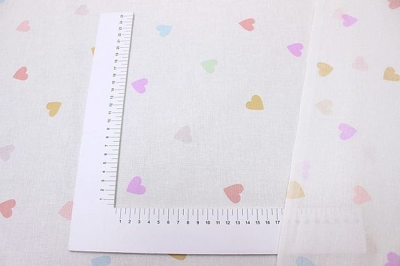 Перкаль "Симпатия - сердечки", (комп), ш.2.2м, хлопок-100%, 110гр/м.кв