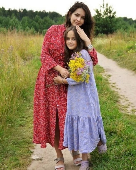 Платье из штапеля  "Цветущие сады"