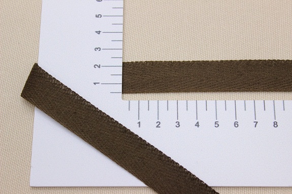 Лента киперная цв.древесно-коричневый, ш.18мм, хлопок-100%