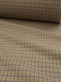 Пестрядь "Клетка" цв.песочно-оливковый, ш.1.45м, хлопок-100%, 120гр/м.кв