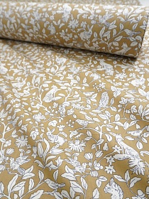Сатин "Волшебный лес" цв.оливково-песочный, ш.1.6м, хлопок-100%, 110гр/м.кв
