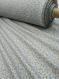 Ситец "Мелкоцветье" цв.серый, ГОСТ, ш.0.8м, хлопок-100%, 86гр/м.кв
