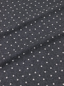 Теплый хлопок меланж "Звездопад" цв.т.графитово-серый, ш.1.45м, хлопок-60%, п/э-40%, 160гр/м.кв