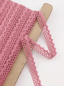 Кружево цв.дымчатая роза, ш.16мм, хлопок-90%, п/э-10%