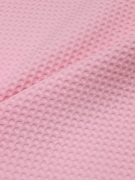Вафельное премиум-полотно "Italy" цв.Нежно-розовый,  ш.1.5м, хлопок-100%, 240гр/м.кв