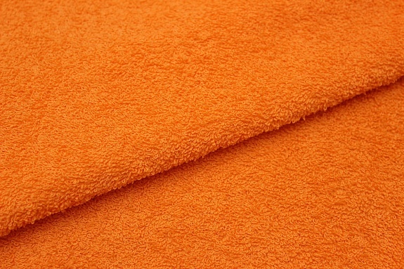 Махровая ткань цв.Оранжевый, ш.1.5м, хлопок-100%, 350гр/м.кв